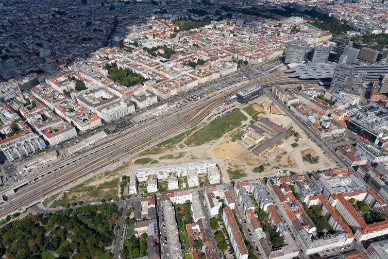 © ÖBB/Luftbild Redl Luftbild Neues Landgut und Hauptbahnhof