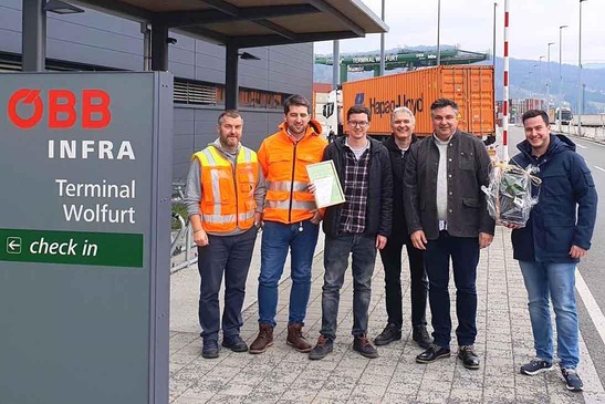 © ÖBB/Ingmar Blum Sechs Personen am Terminal Wolfurt