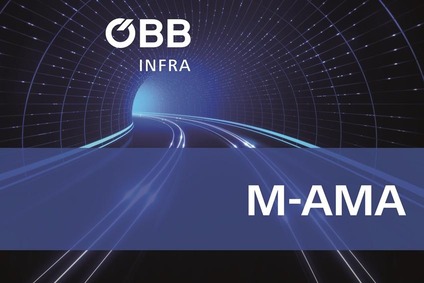 Teaser image with a tunnel with rail track and text M-AMA<br/><br/>