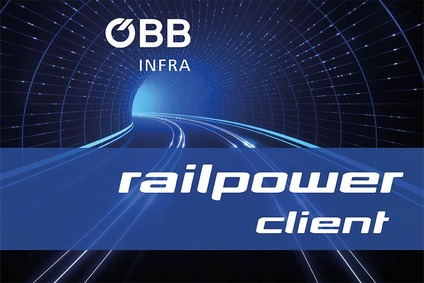 © ÖBB/envfx/adobe.stock.com Teaserbild, Tunnel mit Schienenstrang und Text railpower client