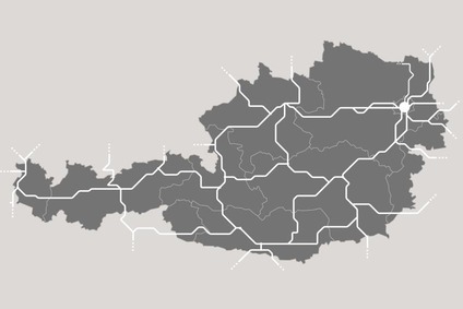 Simplified map of Austria