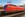 Eine rote Lokomotive