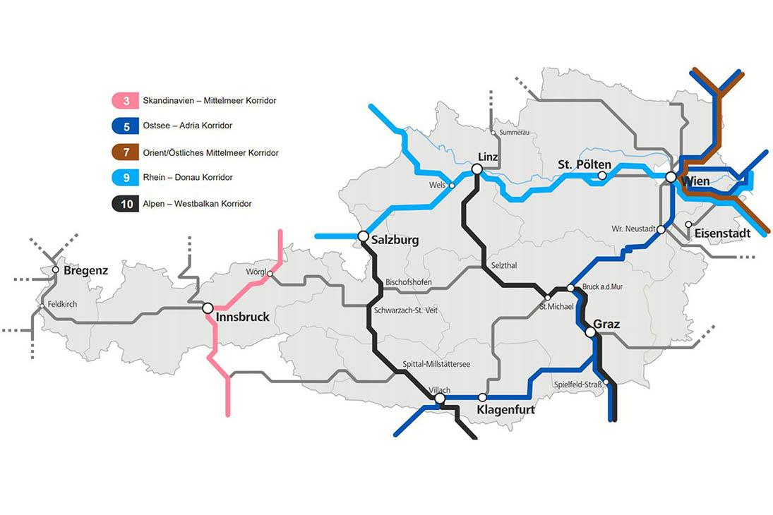 Europäische Güterverkehrskorridore - ÖBB-Infrastruktur AG