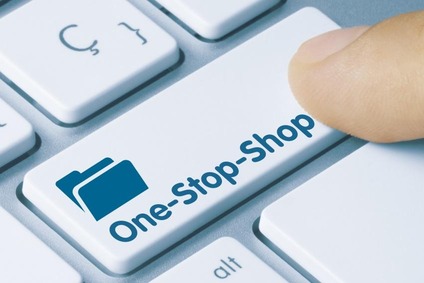 Tastaturtaste mit dem Wort One-Stop-Shop