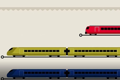 Grafik mit Zügen