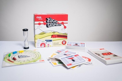 © ÖBB/an Ein Spielekarton und das Spiel ausgepackt
