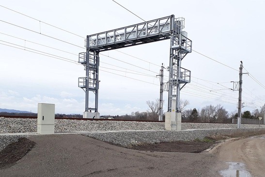 Bahnstrecke mit Messeinrichtung 