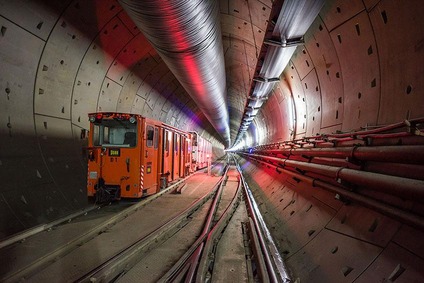 Stollenbahn im Koralmtunnel