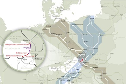 Streckenkarte der Nordbahn - Fokus Teilabschnitte