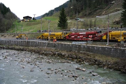Construction work on the Tauern Line