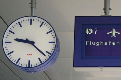 © ÖBB/Johann Wallner Uhr am Bahnsteig