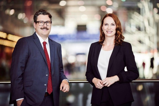 Geschäftsführung OBB-Operative Services: Fabian Fußeis und Michaela Huber