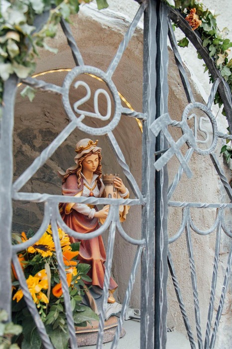 This photo shows a statue of Saint Barbara.