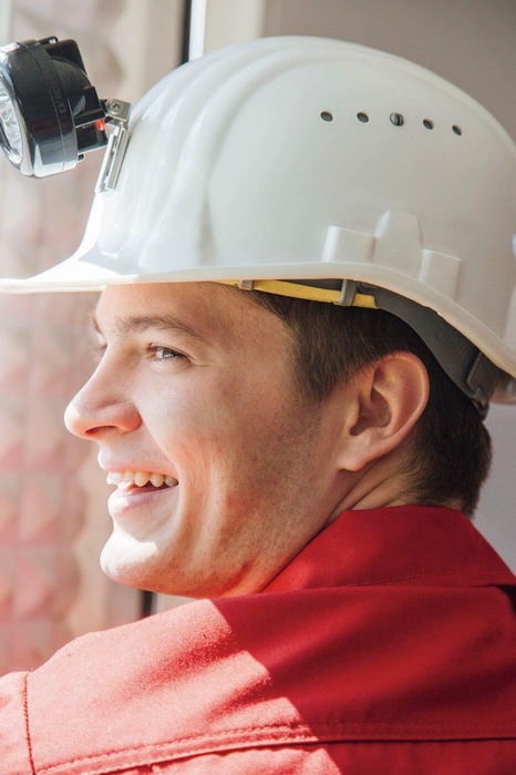 A miner supervises the various work processes.