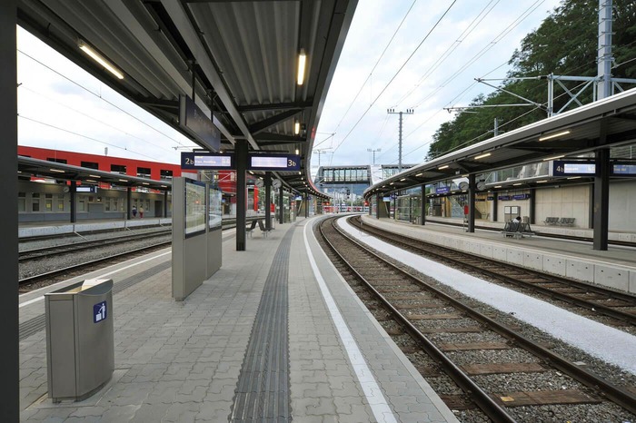 This picture shows the railway station Bruck an der Mur.