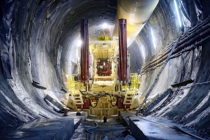 Maschinelle Betonarbeiten im Tunnelabschnitt Grautschenhof 2019