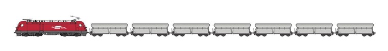 Baustoffzug / Train for construction materials