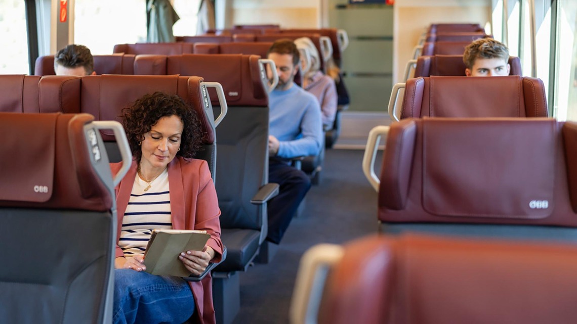 Waggon der 1. Klasse im Railjet Upgrade