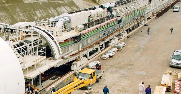 Tunnelbohrmaschine im Tullnerfeld