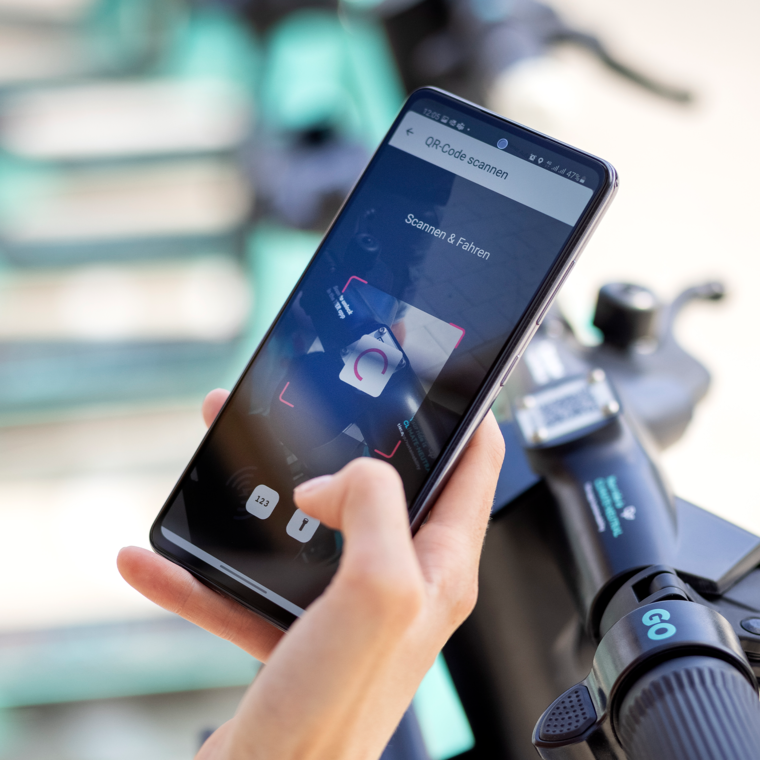Ansicht der Wegfinder App