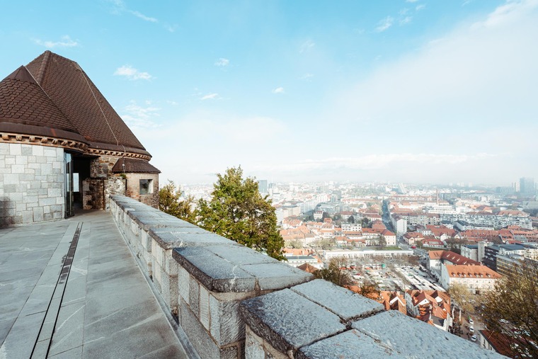 Die Burg in Lubljana.