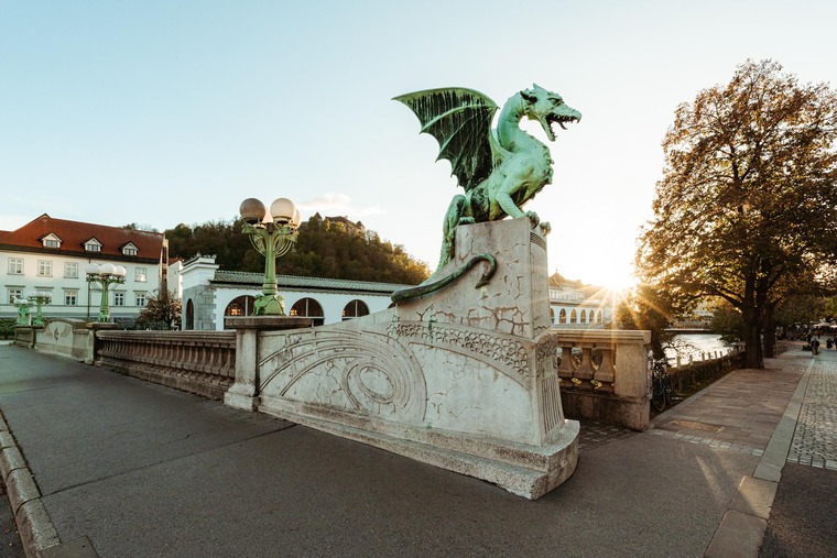 Die Drachenbrücke in Ljubljana.