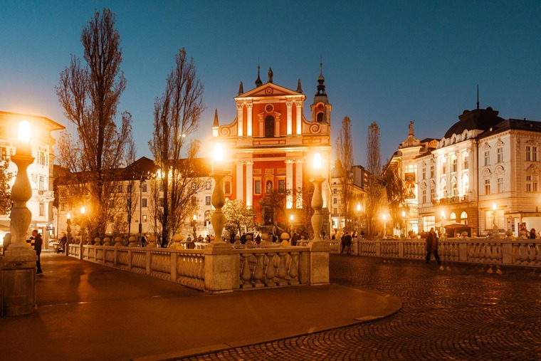 Die wunderschöne Altstadt von Ljubljana. 