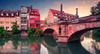 Sehenswürdigkeiten von Nürnberg: Blick auf die Nürnberger Altstadt im Abendlicht.