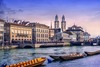 Die Züricher Altstadt mit den Türmen des Grossmünsters.