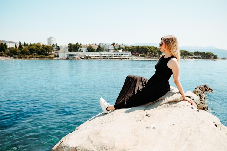 Entspannen am Stadtstrand Bacvice in Split