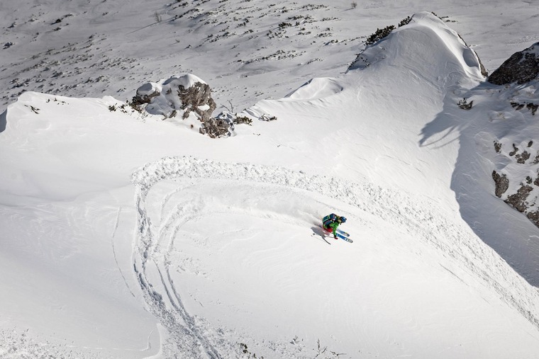 Skitour am Schneeberg aus der Vogelperspektive