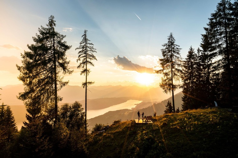 Urlaub in Kärnten: Sonnenuntergang am Millstätter See