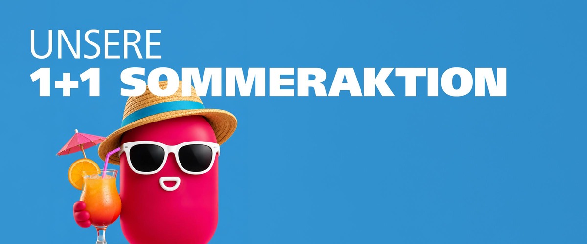 Werbeplakat von 1+1 Sommeraktion der ÖBB Werbung