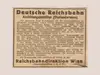 Inserat der Deutschen Reichbahn zu Ausbildungsbeihilfen