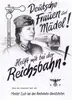 Postkarte für Suche nach weiblichen Arbeitskräften der Deutschen Reichsbahnen