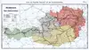Österreich-Karte mit den vier Besatzungszonen