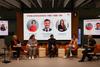 Podiumsdiskussion mit Vertreter:innen der ÖBB, SBB und DB beim Dreiländerhack 2024.