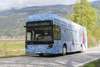 Wasserstoffbus bei der Fahrt
