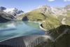 Zell am See und Kaprun: Auf dem Bild sieht man Hochgebirgsstauseen mit Staumauer und umliegenden Berggipfeln.