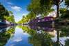 Zu den Sehenswürdigkeiten von London gehört „Little Venice“. Auf dem Bild sieht man Hausboote im Kanal.