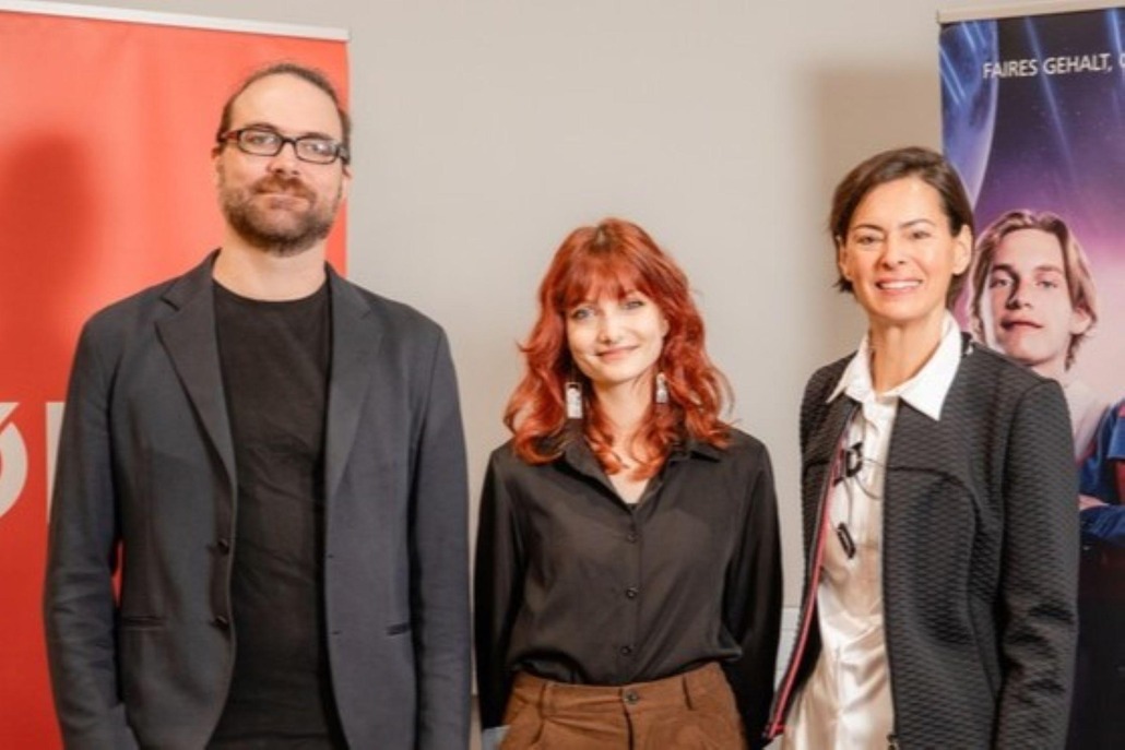 Präsentation Lehrlingsstudie mit Matthias Rohrer, Pia Gsaller und Voständin Silvia Angelo