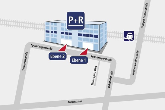 Illustration der Park&Ride Anlage