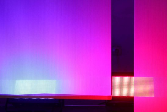 © Anja Gleiss Lichtexperiment für die Ausstellung colourful lights
