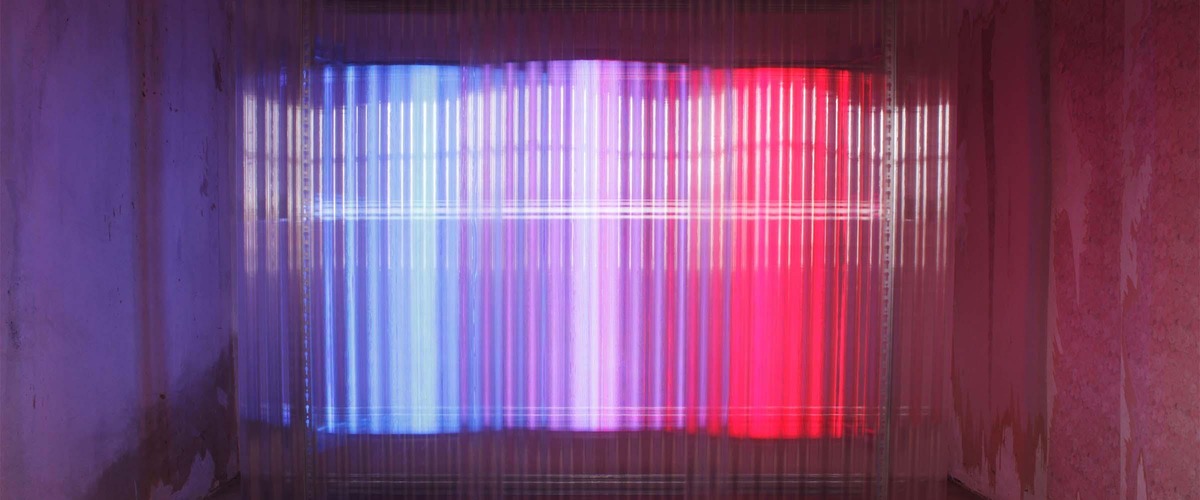 Lichtinstallation aus der Ausstellung colourful lights
