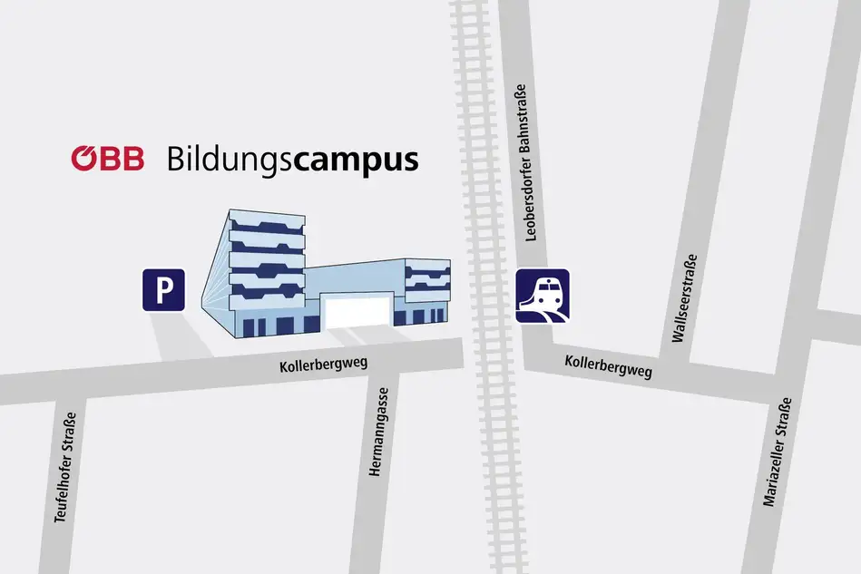Lageplan zum ÖBB Bildungscampus