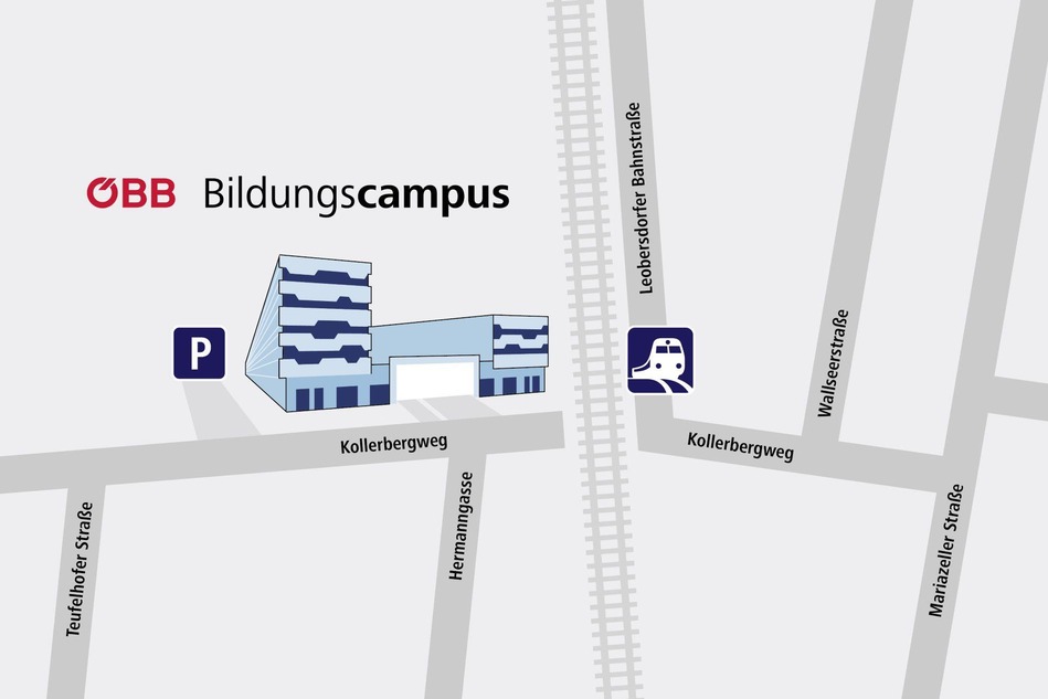 Lageplan zum ÖBB Bildungscampus