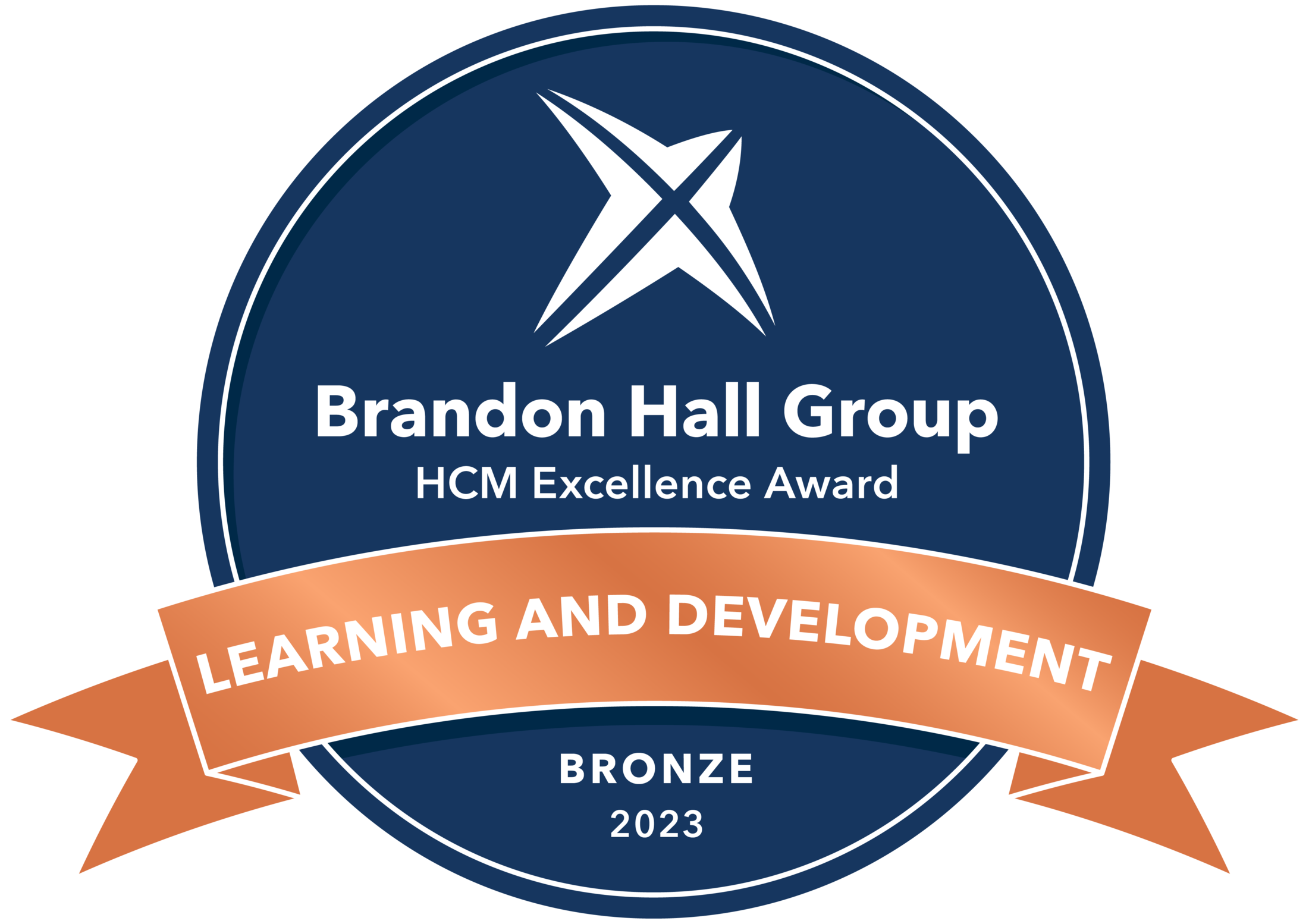 Bronze Auszeichnung von der Brandon Hall Group im Jahr 2023 in der Kategorie Learning und Development