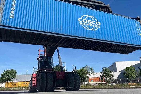Stacker with container