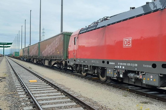 Goods train at terminal