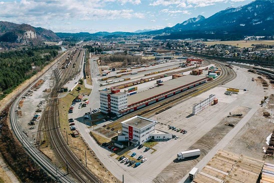 Bird's eye view of Villach South Terminal